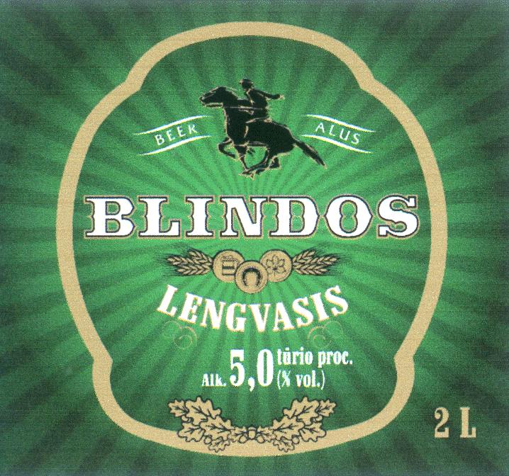 Prekės ženklas: BLINDOS LENGVASIS BEER ALUS